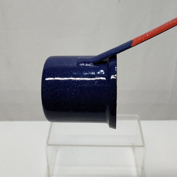 Cinsa Metal Enamel Ladle Dipping Milk or Butter Warmer Ladle Pour Spout & Handle - Picture 7 of 8